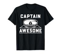Captain Awesome Nautical Boating Humor Graphic Design T-Shirt