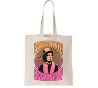 Captain Beefheart Psychedelic Rock Canvas Tote Bag - Reusable Cotton Shopping Bag, Natural