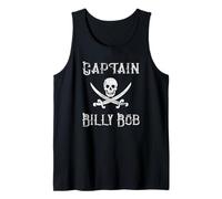 Captain Billy Bob Vintage First Name Pirate Boating Tank Top