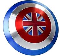 Captain Carter Round Shield Metal Replica | Screen Accurate Wall Carter Cosplay Shield, British Flag Design | Roleplay Prop, Wall Mount Display Decor, Inspired Collectible.