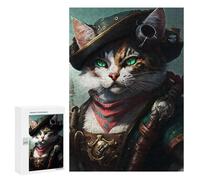 Captain Cat, 300 PCS Adult Picture Puzzle, Winter Gift - for Quiet Evenings And Focused Play