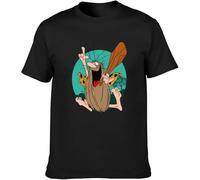 Captain Caveman Cartoon Hanna Barbera T-Shirt Graphics Tee Black Tee Shirt
