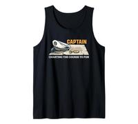 Captain Charting the Course Nautical Fun Graphic Tank Top