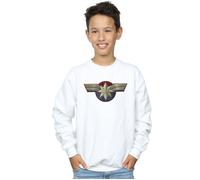 Captain Chest Emblem Sweatshirt Marvel White 9 Years