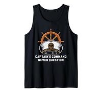 Captain Command Nautical Humor Leadership Quote Graphic Tank Top