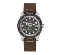 Captain Cook Automatic Brown Leather Strap 42mm Mens Watch