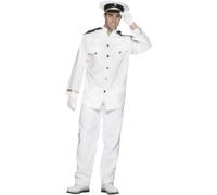 Smiffys Navy Captain Men's Fancy Dress Costume