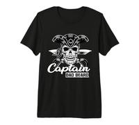 Captain Dad Beard Captain Boat Sailing Sailor Sailboat Premium T-Shirt