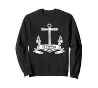 Captain El Capitán Nautical Spanish Sailor Graphic Emblem Sweatshirt