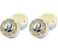 Captain Fawcett Sandalwood Moustache Wax 15ml - Firm Hold Moustache Styling Wax for Men - Classic Sandalwood Scented Wax for a Refined, Long-Lasting Groomed Look (Pack of 2)