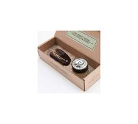 Captain Fawcett's Moustache Wax (Sandalwood Scent) & Folding Pocket Moustache Comb (CF.87T) Gift Set - Made in England