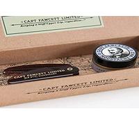 Captain Fawcett's Moustache Wax (Ylang Ylang Scent) & Folding Pocket Moustache Comb (CF.87T) Gift Set - Made in England