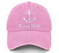 Captain First Mate Crew Hats for Men Women, Boat Lovers Gift, Adjustable Boating Baseball Cap, Mz-first Mate Hat - Pink, One size