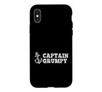 Captain Grumpy Sailing Boating Vintage Boat Anchor Funny Case for iPhone X/XS