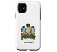 Captain Gulls The Pier Patrol Seagull Ocean Sunset Dock Case for iPhone 11