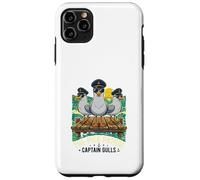 Captain Gulls The Pier Patrol Seagull Ocean Sunset Dock Case for iPhone 11 Pro Max