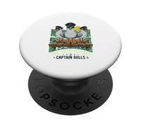 Captain Gulls The Pier Patrol Seagull Ocean Sunset Dock PopSockets Adhesive PopGrip