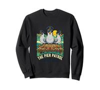 Captain Gulls The Pier Patrol Seagull Ocean Sunset Dock Sweatshirt