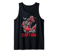 Captain Halloween Anchor Costume Cruise Ship Boat Lover Kids Tank Top