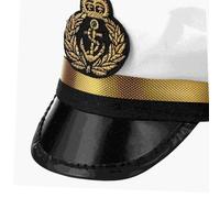 Captain Hat | 5.12 Inches Sailor Hat | 80g Pet Captain Hats | Dog Costume Accessory for Halloween and Parties, Fits Small to Large Pets, PP & Polyester Build, Ideal for Cosplay or Gift for Pet Lovers