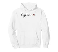Captain Heart cute handwritten Typography Gift Pullover Hoodie
