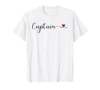 Captain Heart Cute Handwritten Typography Gift T-Shirt