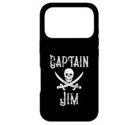 Captain Jim Vintage Personalized Pirate Skull Boating Fan Case for iPhone 17 Pro