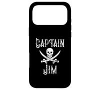 Captain Jim Vintage Personalized Pirate Skull Boating Fan Case for iPhone 17 Pro Max