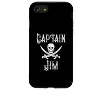 Captain Jim Vintage Personalized Pirate Skull Boating Fan Case for iPhone SE (2020) / 7/8