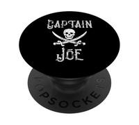 Captain Joe Pirate Skull Crossed Swords Personalized Name PopSockets Adhesive PopGrip