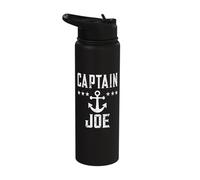Captain Joe - Retro Personalized Nautical Boating Lover Stainless Steel Insulated Water Bottle
