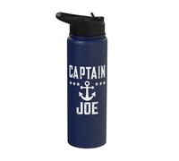 Captain Joe - Retro Personalized Nautical Boating Lover Stainless Steel Insulated Water Bottle