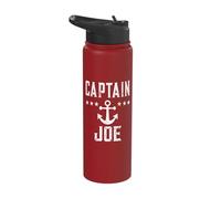 Captain Joe - Retro Personalized Nautical Boating Lover Stainless Steel Insulated Water Bottle