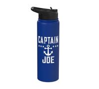 Captain Joe - Retro Personalized Nautical Boating Lover Stainless Steel Insulated Water Bottle