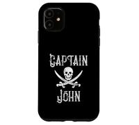Captain John Vintage Personalized First Name Pirate Artwork Case for iPhone 11