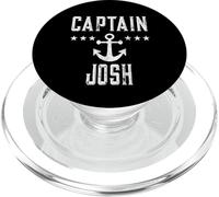 Captain Josh Anchor Nautical Name Design Vintage PopSockets PopGrip for MagSafe