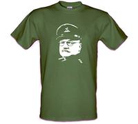 Captain Mainwaring Dad's Army Cult Classic Comedy Che Guevara Style Heavy Cotton T-Shirt Military Green