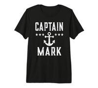 Captain Mark Personalized Name Boating Design Premium T-Shirt