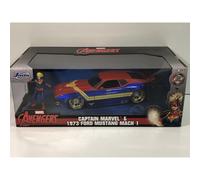 Captain Marvel 1973 Ford Mustang with Figure 1:24 Scale Jada 31193