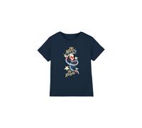 Marvel Boys Captain Be Merry Bright Unisex Kids T-Shirt, Navy, 3-4 Years UK