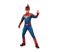 Captain Marvel Hero Suit Girls Fancy Dress Comic Superhero Kids Costume Deluxe