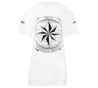 Captain Marvel Womens/Ladies Star Insignia And Globe T-Shirt NS5390