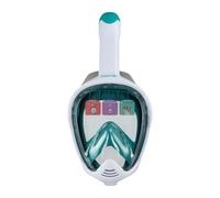 Captain Mike Full Face Snorkel Mask with Dry Top - 180° Panorama - CO₂ Valve & Anti-Fog - Breathing System for Nose & Mouth - Camera Holder - For Adults & Teenagers S/M