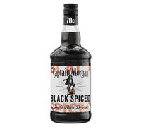 Captain Morgan Black Spiced Spirit Drink with Caribbean Rum | 40% vol | 70cl | Aged in Oak Barrels | Notes of Caramel | Vanilla & Black Cherry | Enjoy in Drinks or a Cocktail
