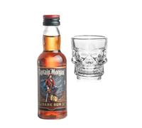 Captain Morgan Dark Rum 50ml with Shot Glass | Miniature Alcohol | All Occasion Gift