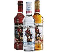 Captain Morgan - Dark & White & Spiced - Rum 70cl x 3 40% ABV (3 x 70cl)