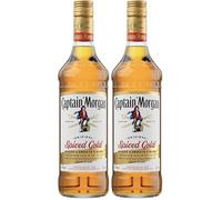 Captain Morgan Original Spiced Gold | 35% vol | 1L | Caribbean Rum Based Spirit Drink with Spice | Vanilla & Brown Sugar Flavours (Pack of 2)