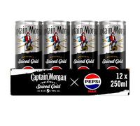 Captain Morgan Spiced Rum & Cola Premixed Can, 1 x 250 ml