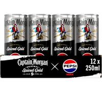Captain Morgan Spiced Rum & Cola Premixed Can, 1 x 250 ml