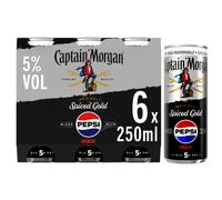 Captain Morgan & Pepsi Max 6 X 250ml (Abv 5%)